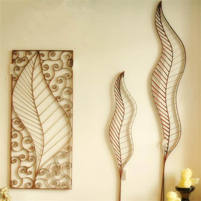 三叶子铁艺壁挂装饰品 背景墙壁装饰 婚庆房装饰 大厅装饰