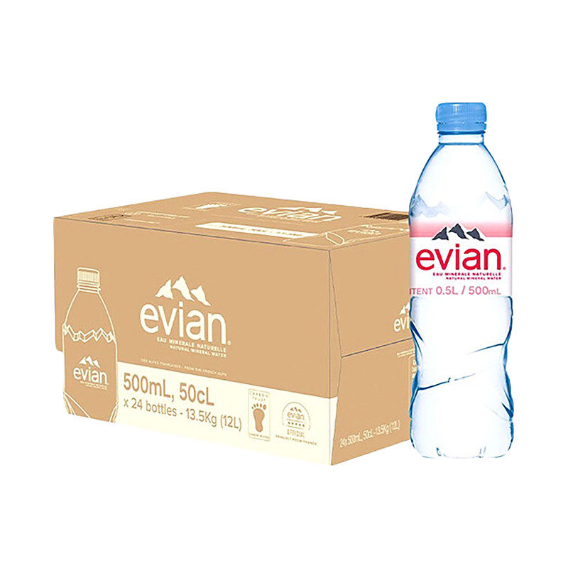 麦德龙超市法国进口依云天然矿泉水 500ml*24瓶