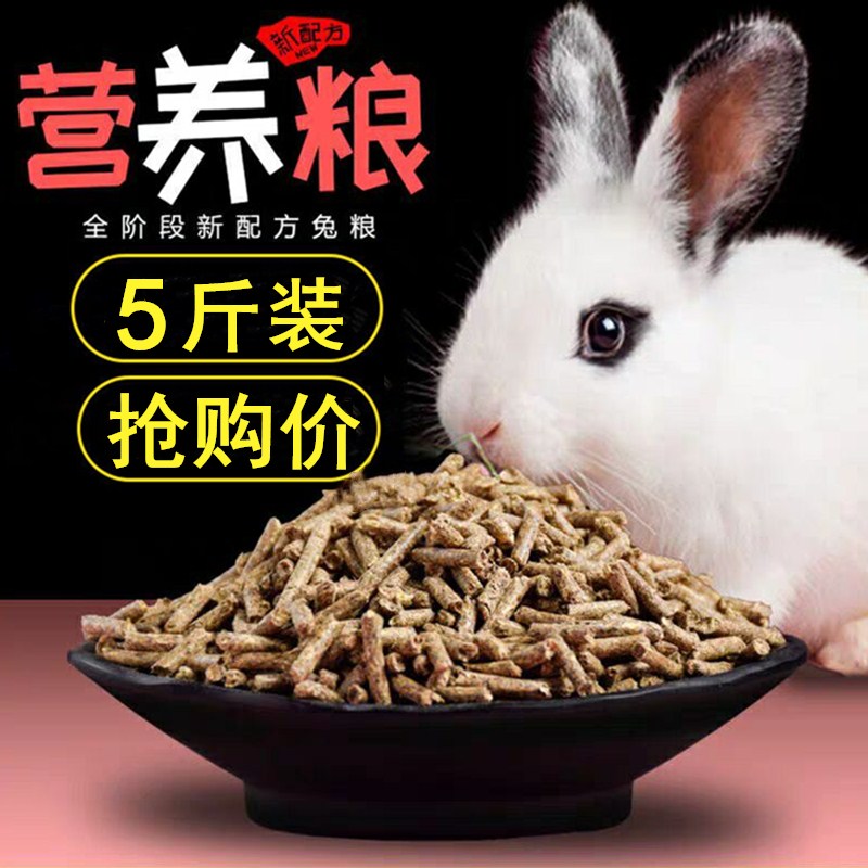 兔粮除臭幼兔粮5斤装 全国包邮 荷兰猪豚鼠粮大袋防病成兔粮20饲