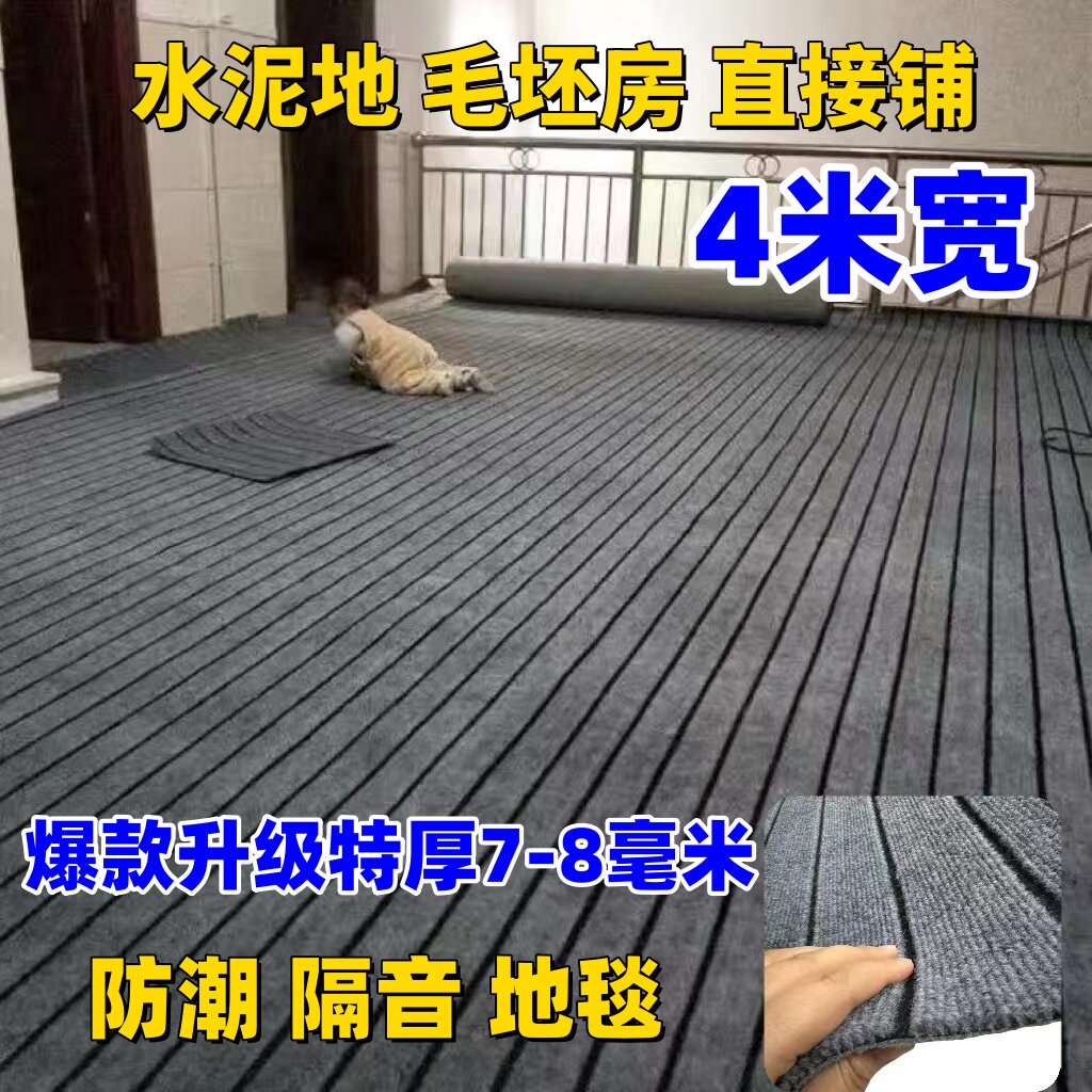 整张大面积满铺加厚地毯水泥地毛坯房家用客厅商用美容院隔音地毯