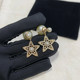 奥米迪奥镂空五角星镶钻珍珠耳环女时尚 百搭高级26年圣诞新款 耳饰