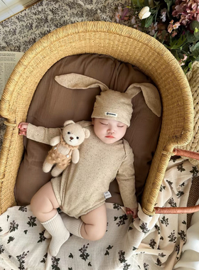 Bulu baby婴儿连体衣春夏连体服新生儿衣服包屁衣婴幼儿长爬服