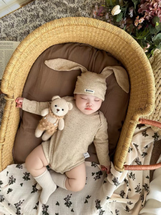 Bulu baby婴儿连体衣春夏连体服新生儿衣服包屁衣婴幼儿长爬服