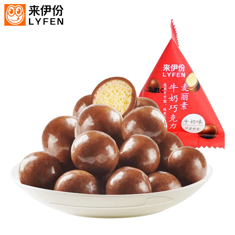 牛奶巧克力500g麦丽素来伊份