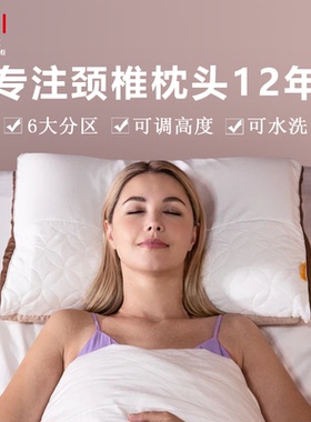 山米护颈椎助睡眠枕头全荞麦皮软管分区枕芯成人变直反弓病人专用