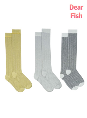 DEARFISH【繁花】春夏闪亮超薄新款小腿女袜时尚设计师高颜值老钱