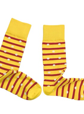 【棉花球】DEARFISH2025春夏新款设计中筒女袜条纹棉袜波点网红款