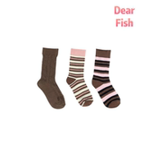 DEAR 日系复古老钱风中筒袜 红棕色秋冬女袜时尚 FISH 糖炒栗子