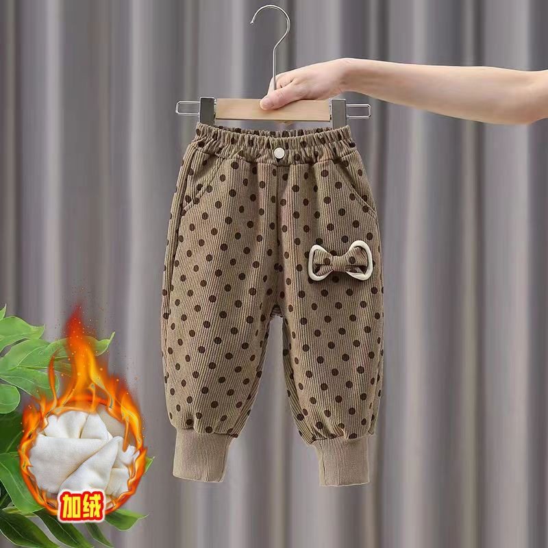 女童加绒裤子2025新款大童女孩洋气秋冬灯芯绒一体绒休闲外穿长裤,童装/婴儿装/亲子装,裤子,淘宝优惠券,粉丝福利购,淘宝优惠卷