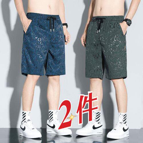休闲风冰丝休闲短裤男士夏季薄款
