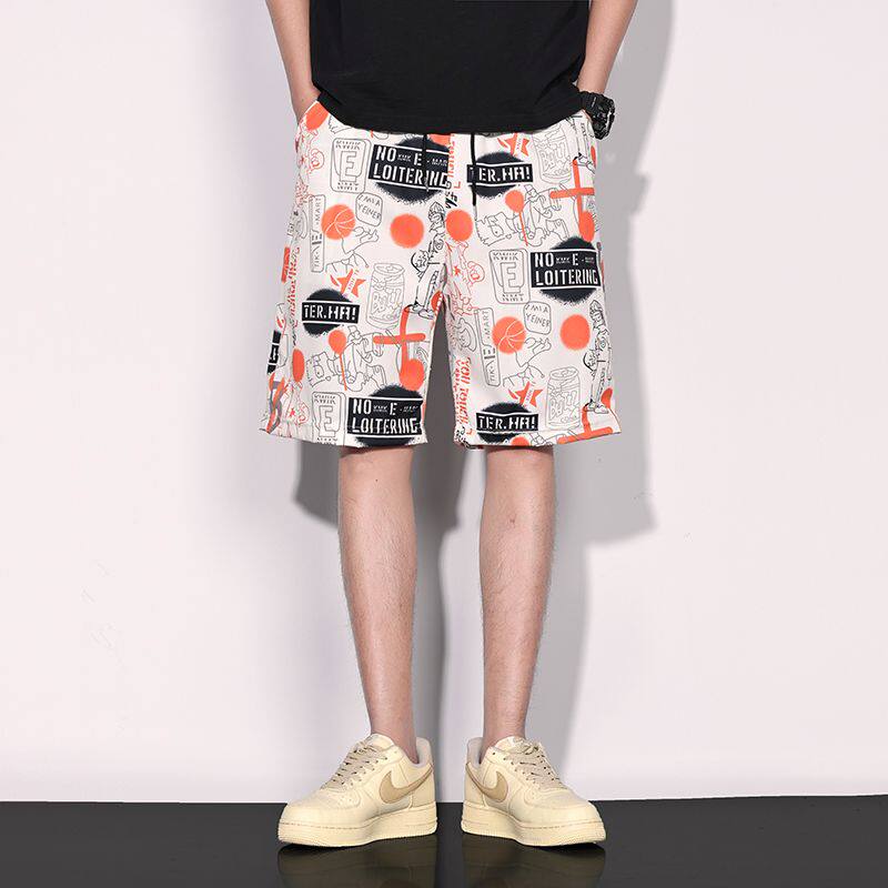 短裤男夏季运动休闲五分大裤衩潮薄款冰丝5分宽松速干男士沙滩裤