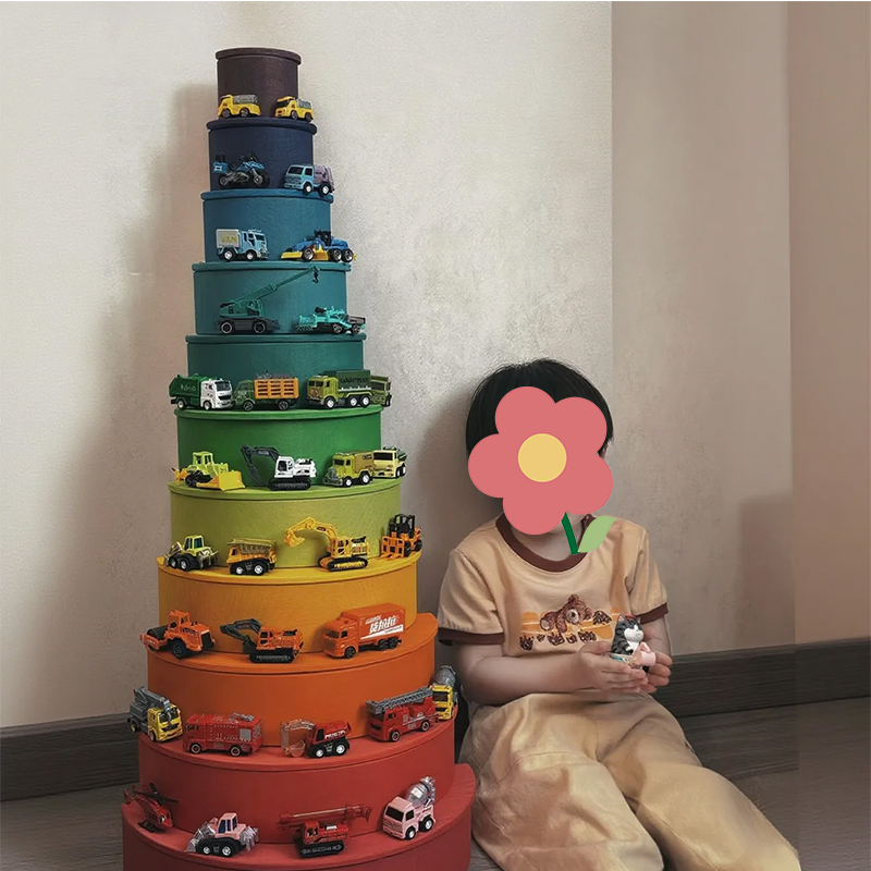 蒙氏益智儿童早教叠叠乐彩虹积木