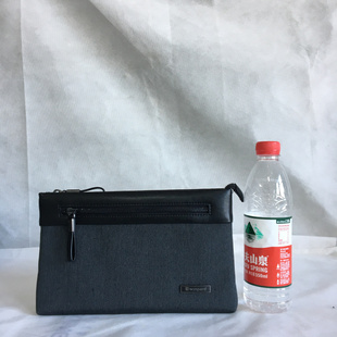 多位拉链大容量多功能 黑色钱夹卡包式 威豹男士 手拿包商务钱包长款