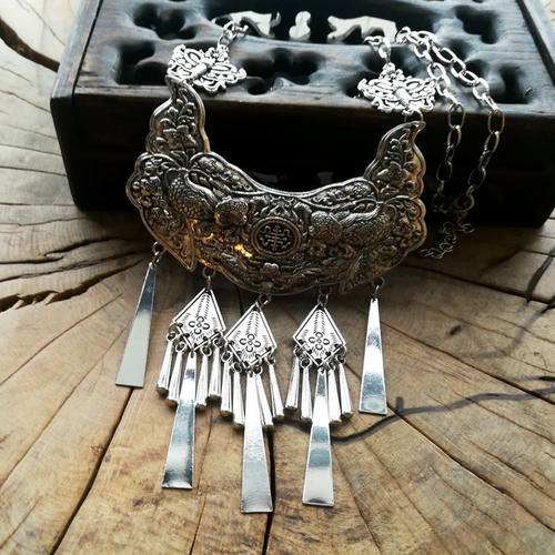 复古项链舞蹈饰品苗银