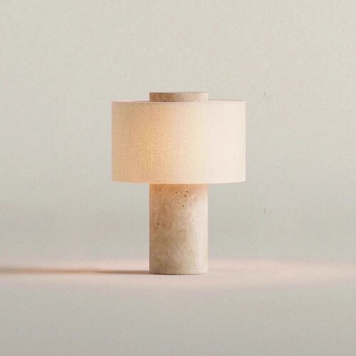 宝格丽轻奢高级感大理石台灯设计师款客厅卧室艺术便捷充电小台灯