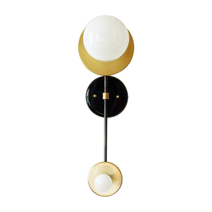 美式简约楼梯过道圆球壁灯后现代卧室床头灯客厅电视墙壁灯