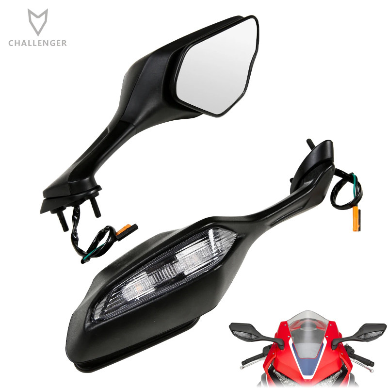 适用本田CBR1000RR摩托车后视镜配件LED反光镜倒车镜2017-2024年
