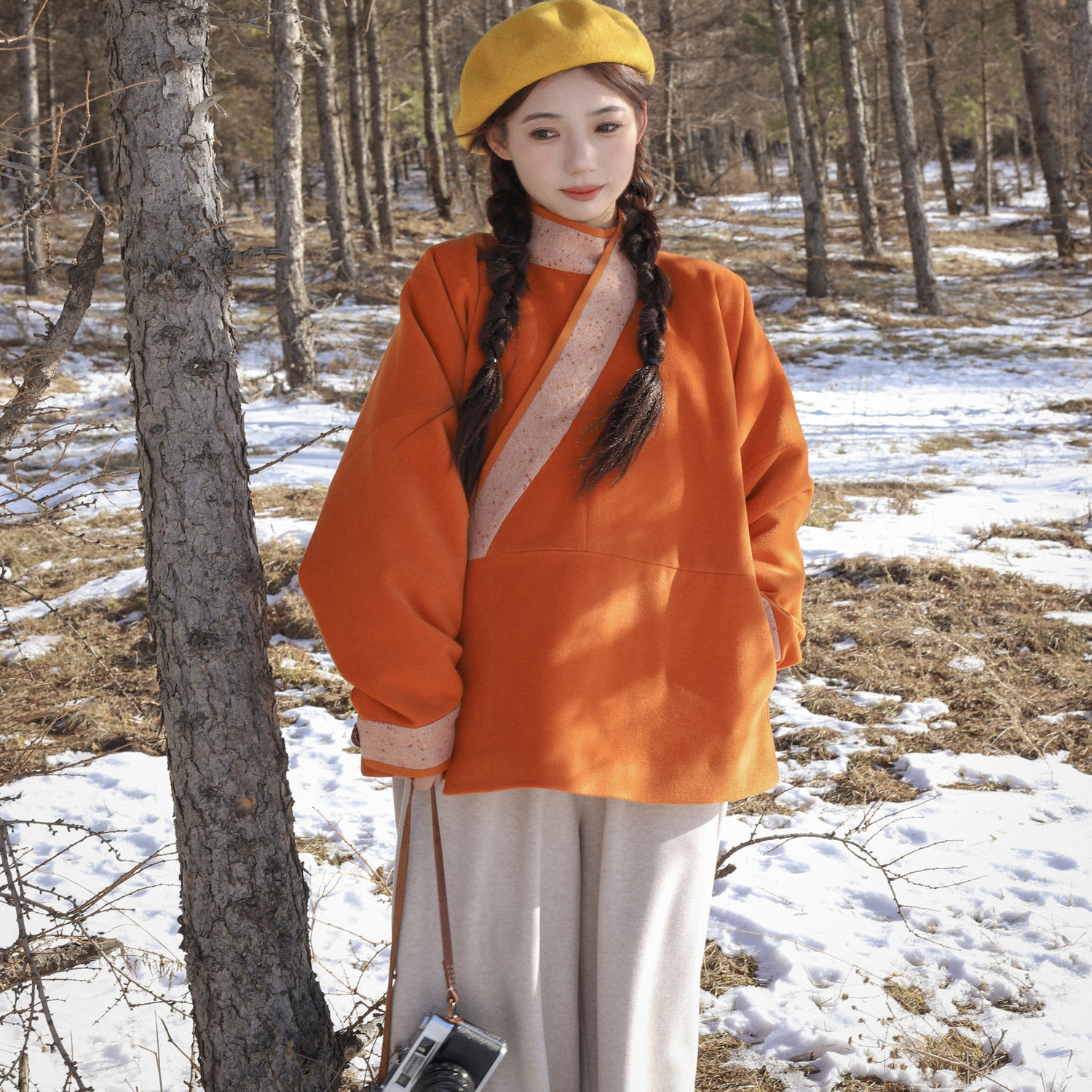 杉水集原创魏晋曲领袄