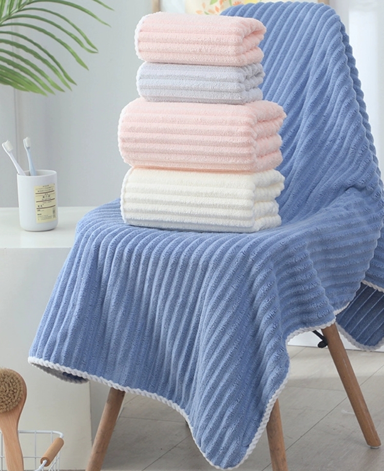 珊瑚绒浴巾加厚加大速干吸水可机洗洗澡成人大浴巾毛巾盖毯亲肤