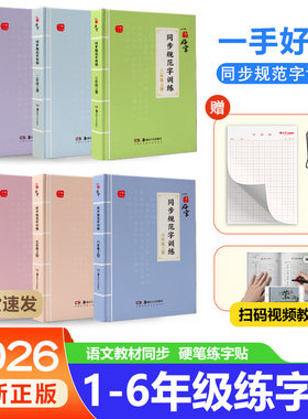 一手好字同步规范字训练2026年新版一二三四五六年级同步练字帖