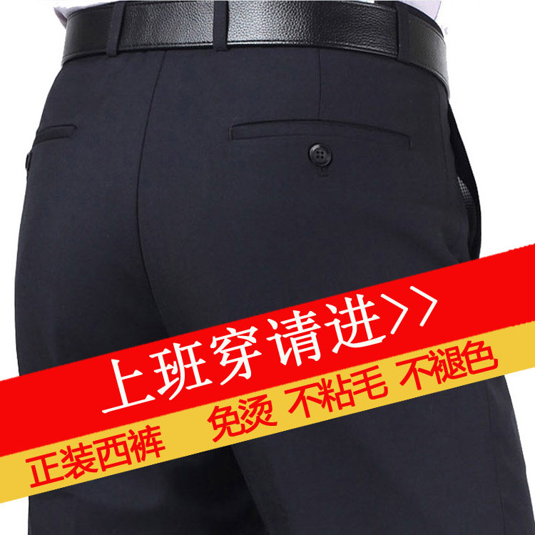 夏季商务休闲上班免烫西装长裤