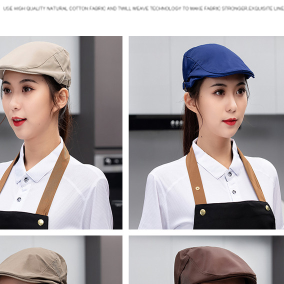 酒店厨师快餐店服务员透气帽子