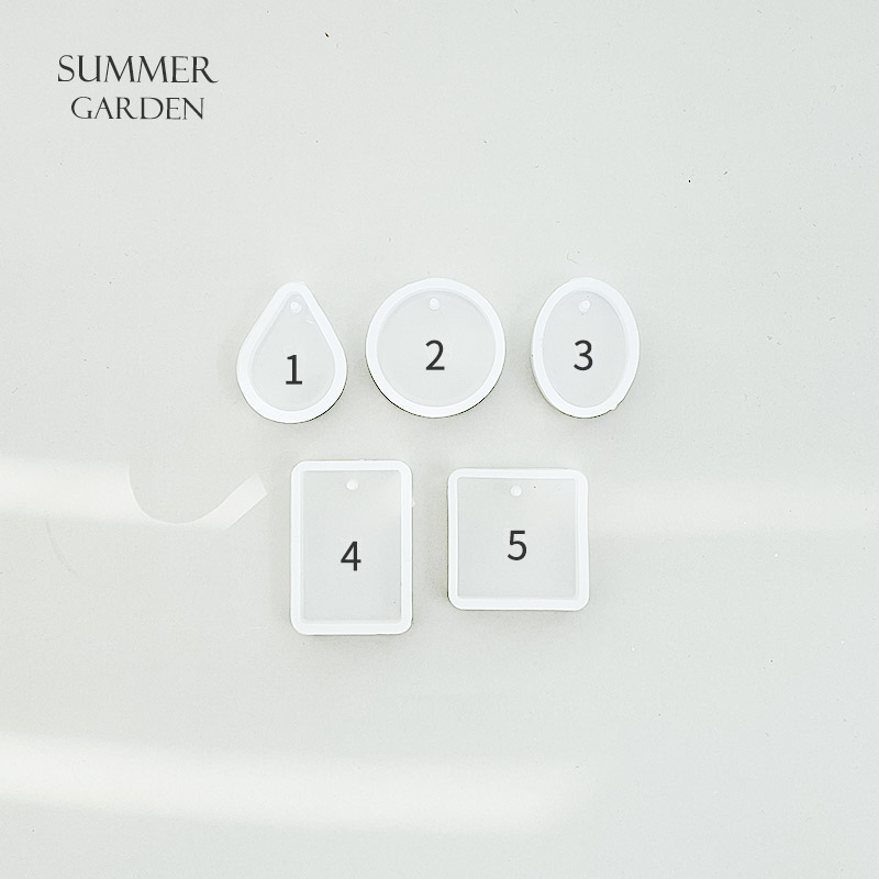 Summer garden 镜面水滴正方形圆形滴胶硅胶模具吊坠干花标本