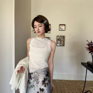 背心内搭外穿打底591223 .COM水溶花蕾丝无袖 欧洲站2026春夏新款