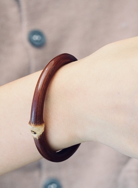 鸡血藤手镯饰品开口手环天然情侣