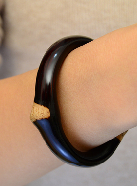 Life粗有节无节鸡血藤手镯手工黑藤植物小众饰品原创情侣男女