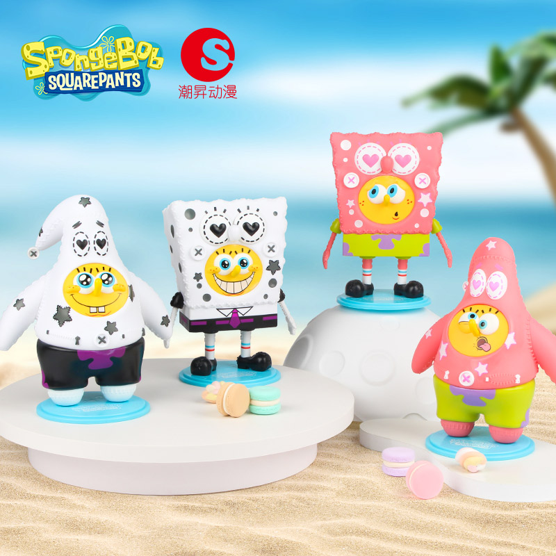 正版海绵宝宝惊喜布偶手办创意公仔派大星摆件礼物儿童玩具