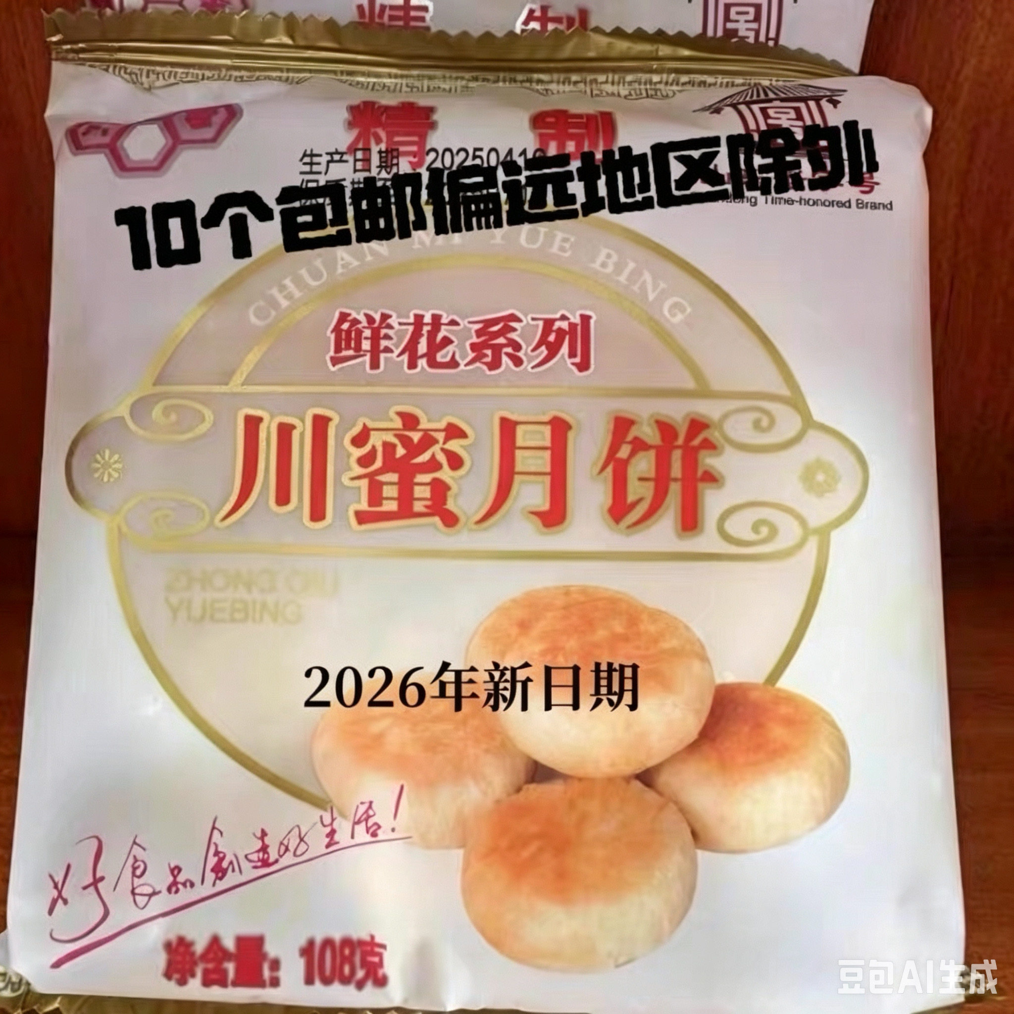 平阴川蜜月饼精制五仁川蜜王传统老式酥皮月饼10个包邮济南特产