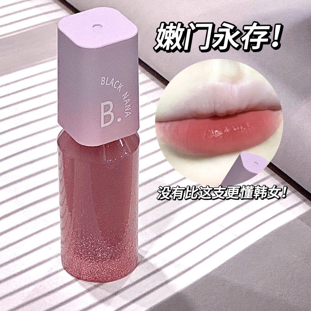 彩妆BLACK NANA绵柔绒雾唇泥哑光雾面唇釉素颜显白灰粉色平价口红