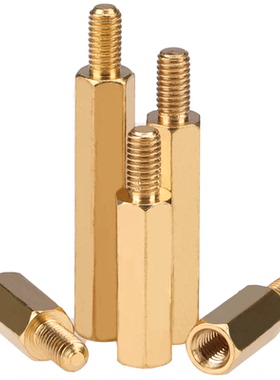 M3+6加长六角铜柱单头铜柱支撑柱*47x50x55x60x65x70x75x80x100mm