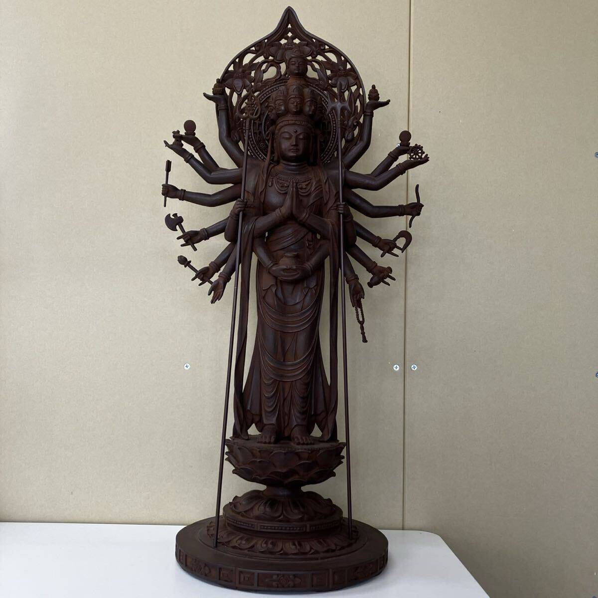 日本先崎荣伸作千手观音铜佛像，重13千克左右，高67cm，宽31