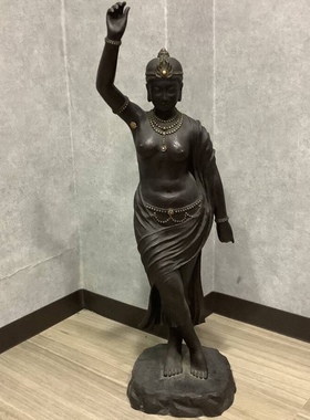 收藏级日本回流菩萨青铜立像，高74厘米，做工一流，值的收藏！