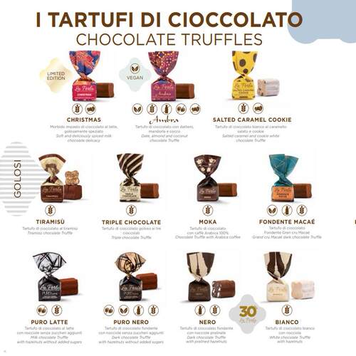 意大利进口 La Perla榛子牛奶黑松露巧克力14g零食礼物买10送1