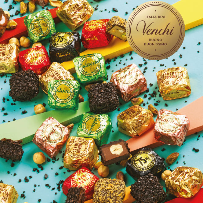 意大利进口 Venchi闻绮牛奶开心果榛子夹心75%鱼子酱形状巧克力
