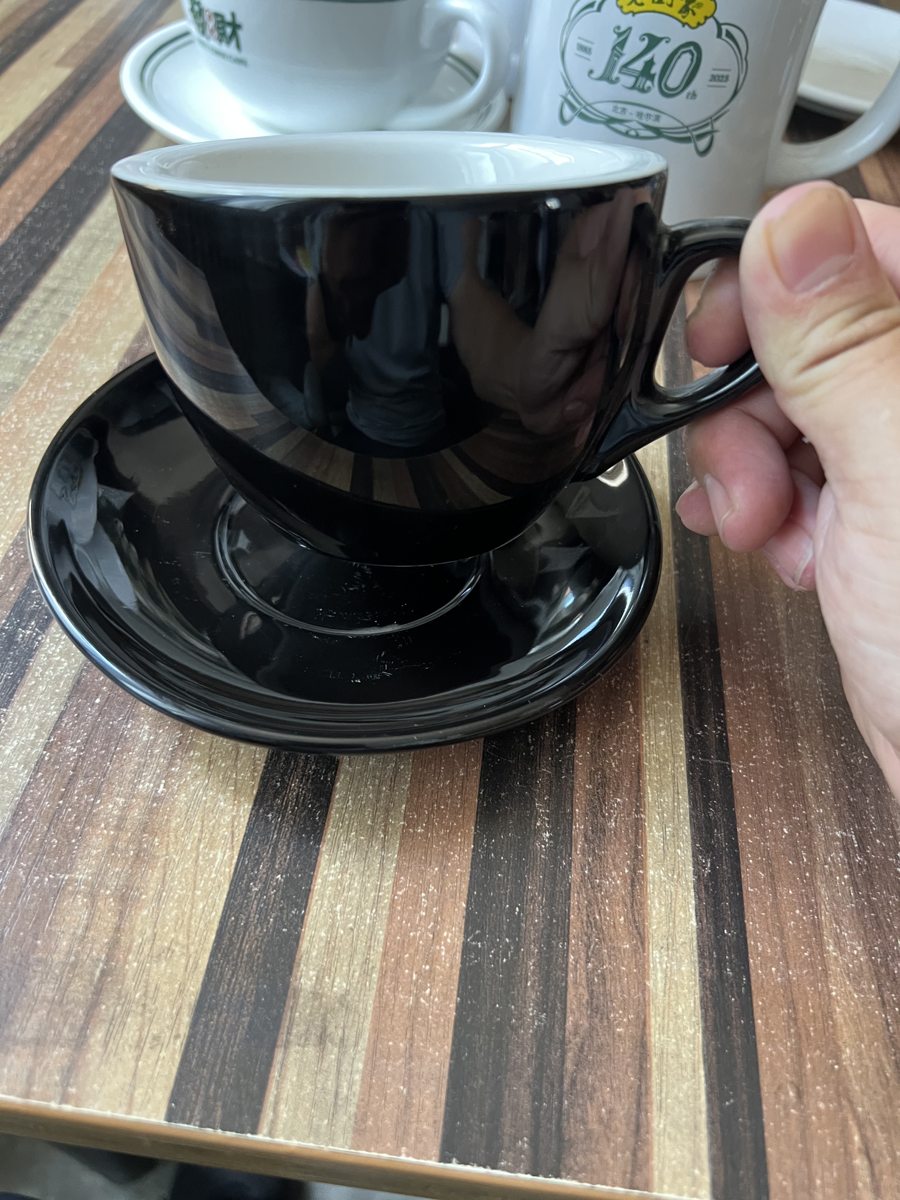 加厚拿铁咖啡杯意式拉花卡布咖啡杯陶瓷家用简约250ml 摩卡奶茶杯