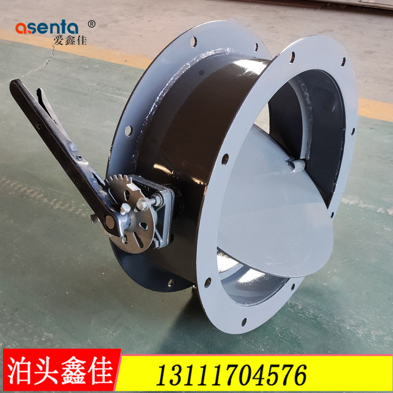 手动涡轮通风蝶阀除尘管道烟气手柄圆形百叶阀高温气动调风阀风门