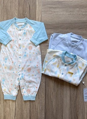 小米米minimoto春秋宝宝纯棉童趣连体衣长袖婴儿爬服外出服