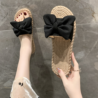 日本代购网红爆款超火沙滩夏季外穿防滑防臭静音时尚平底女拖鞋