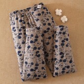 子内胆居家冬季 手工高腰内穿打底加厚保暖裤 女士大码 纯棉花棉裤