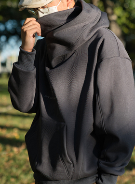 食贫道 原创社恐青年卫衣oversize带帽潮流保暖运动秋冬宽松情侣