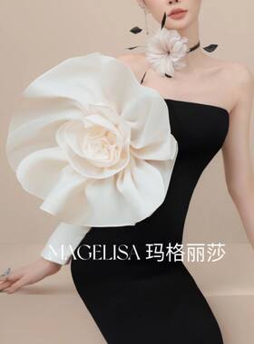 新娘手工花朵臂袖婚纱礼服