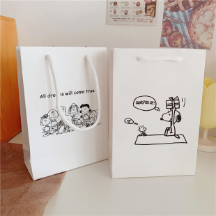 史努比ins风可爱迷你小号卡通牛皮纸袋高品质礼品袋