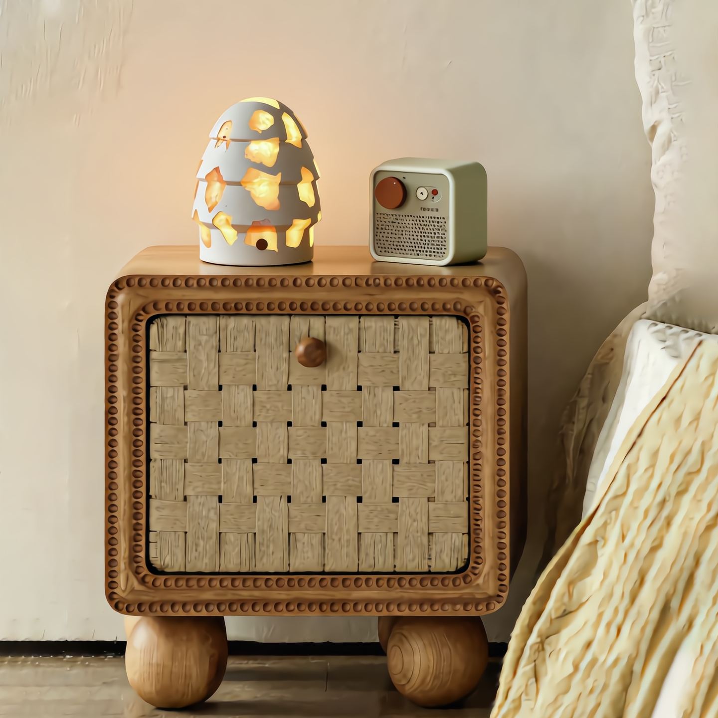 创意矿石小夜灯充电款触摸调光