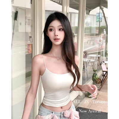 自带胸垫显瘦性感细肩带吊带背心