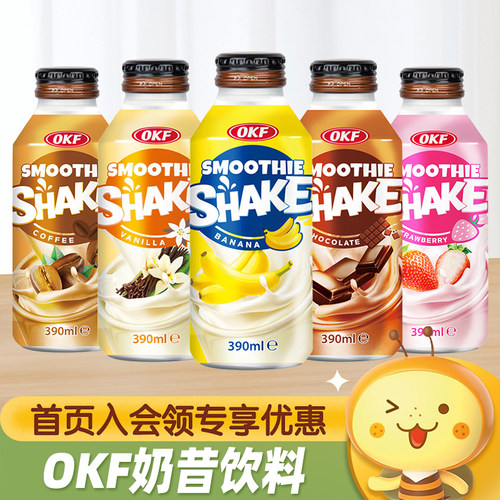 OKF香蕉草莓巧克力味奶昔饮料