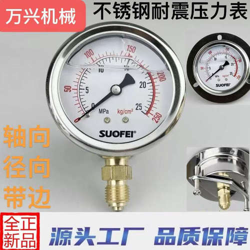油表YN60ZT-ZV轴径向耐震压力表